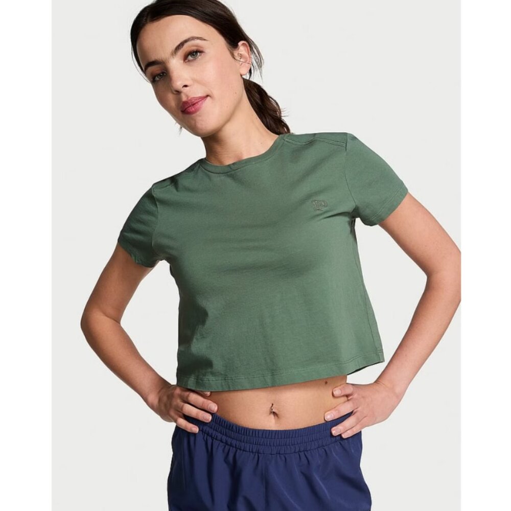 PINK Victoria's Secret Cropped TEE "Chasing The Sun" XXL NWT